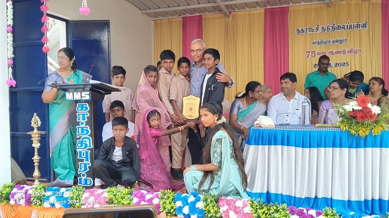 Children and volunteers together